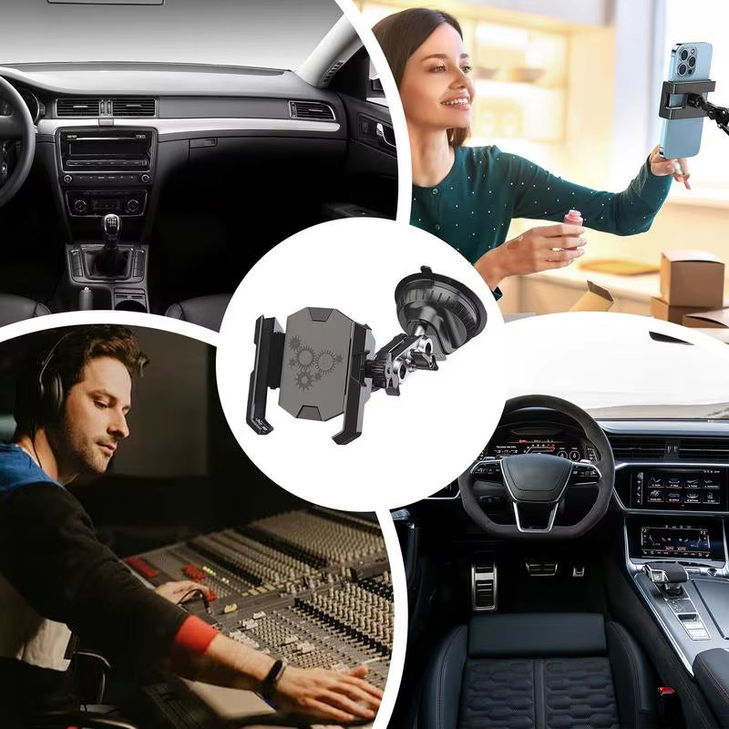 Car Phone Holder Suction Mount Multipurpose Phone Suction Mount Car Suction Phone Mount Compact Car Phone Mount Stand Cell Phone